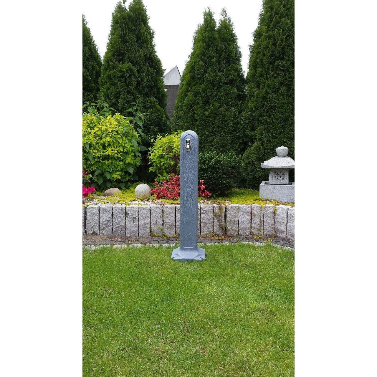 Kerti csaptelep takaró, tömlőadapterrel, szürke, 90 cm, Itwan