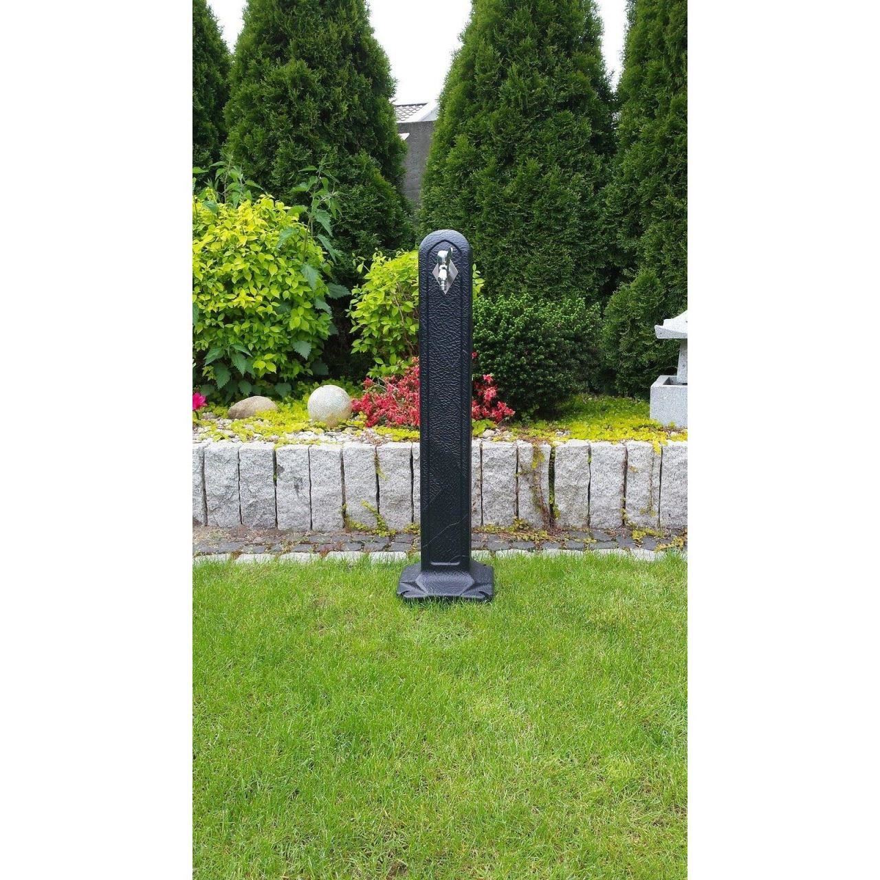 Kerti csaptelep takaró, tömlőadapterrel, antracit, 90 cm, Itwan