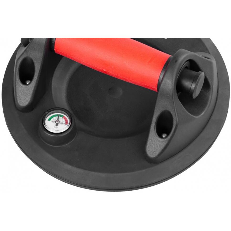 Ventuza pentru transport si montat parbrize, geamuri, placi marmura, granit, cu manometru, max 150 kg